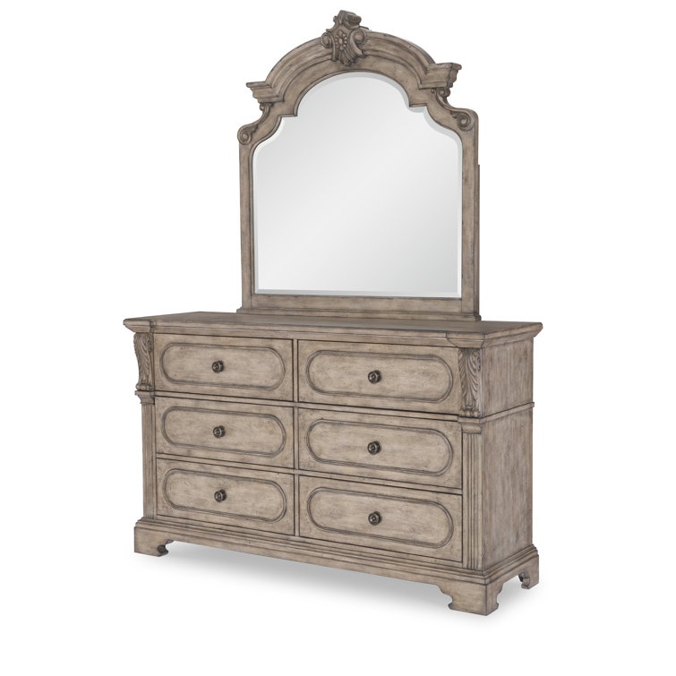 One Allium Way® Hemingford Arch Wood Dresser Mirror Wayfair